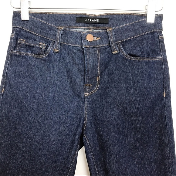 J Brand Skinny Leg Pure Dark Wash Released Hem 25 - Picture 2 of 8